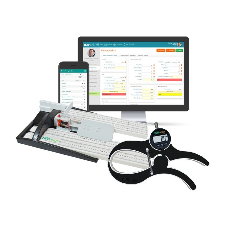 Estadi�metro + Plic�metro Cient�fico ABS + Software Avanutri Online