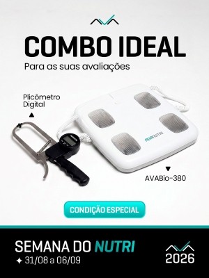 Kit Balan�a Bioimped�ncia AVA-Bio 380 + Plic�metro/Adip�metro Cient�fico Digital